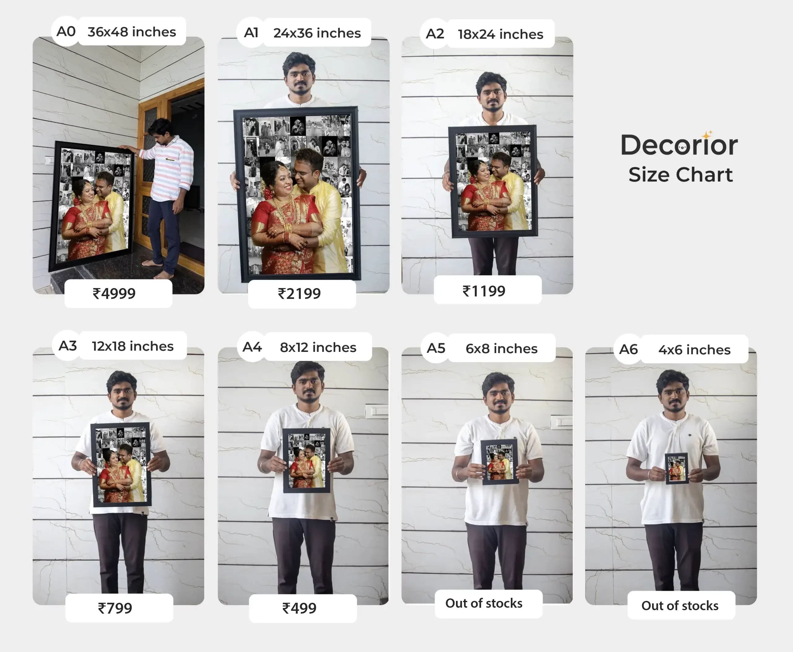 B/W Mosaic Photo Frame with Text - Image 2