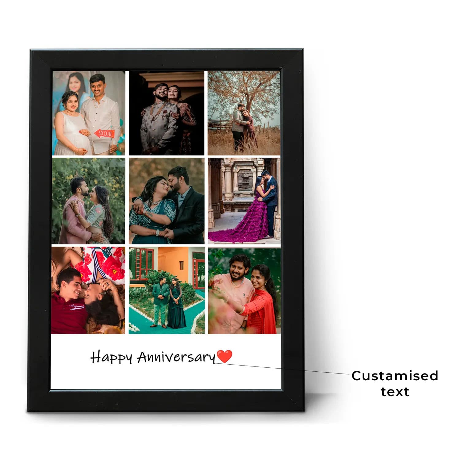 Anniversary Collage Frame with Custom Text - Image 3