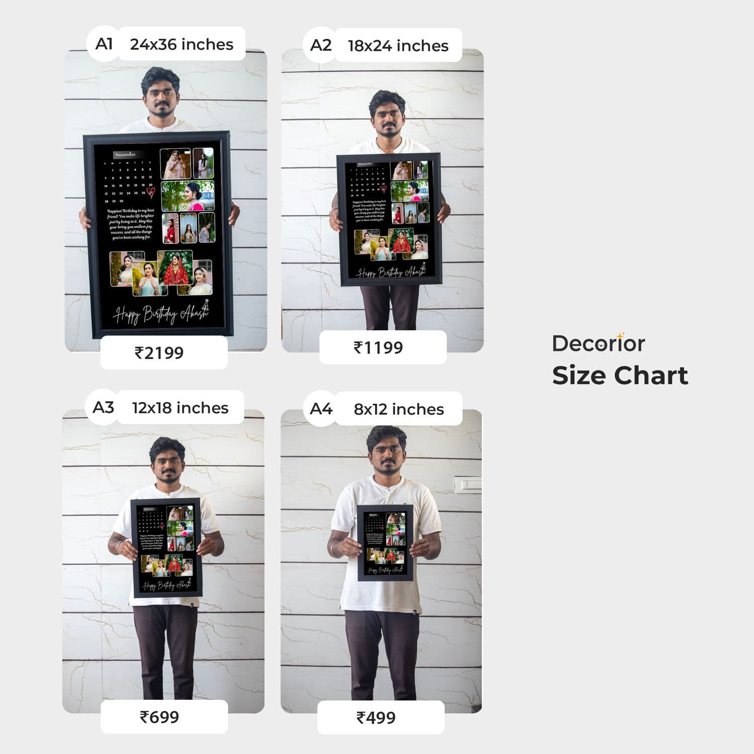 Birthday Photo Frame - Wishes, Date - Image 2